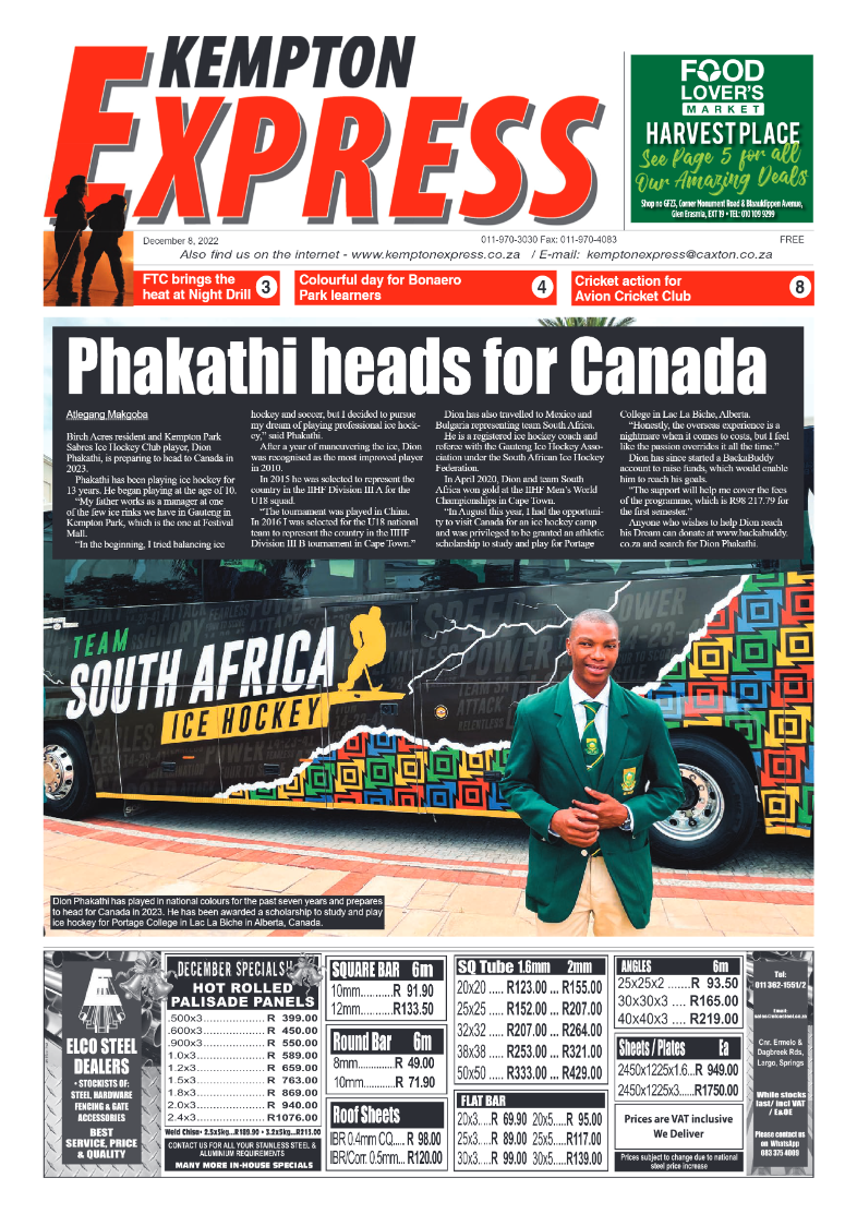 Kempton Express 8 Dec 2022 page 1