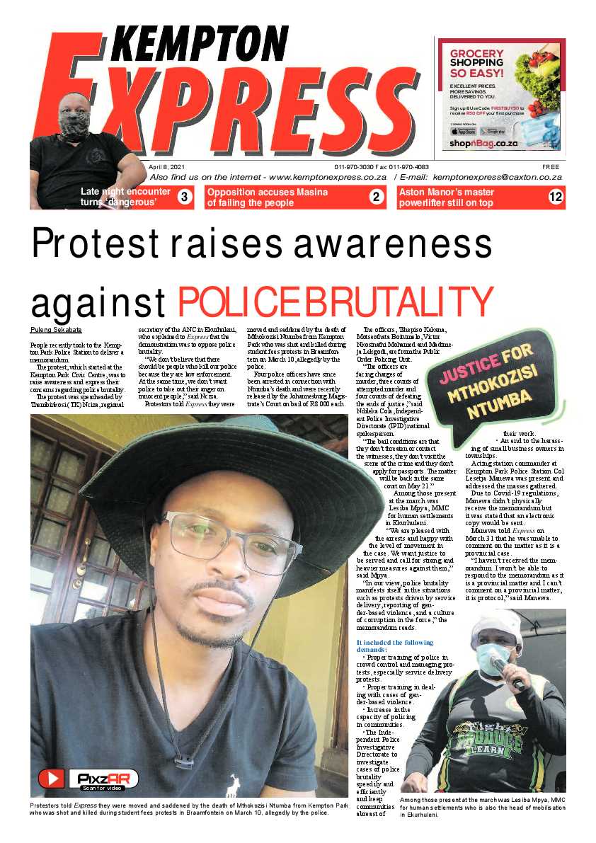 Kempton Express 9 April 2021 page 1