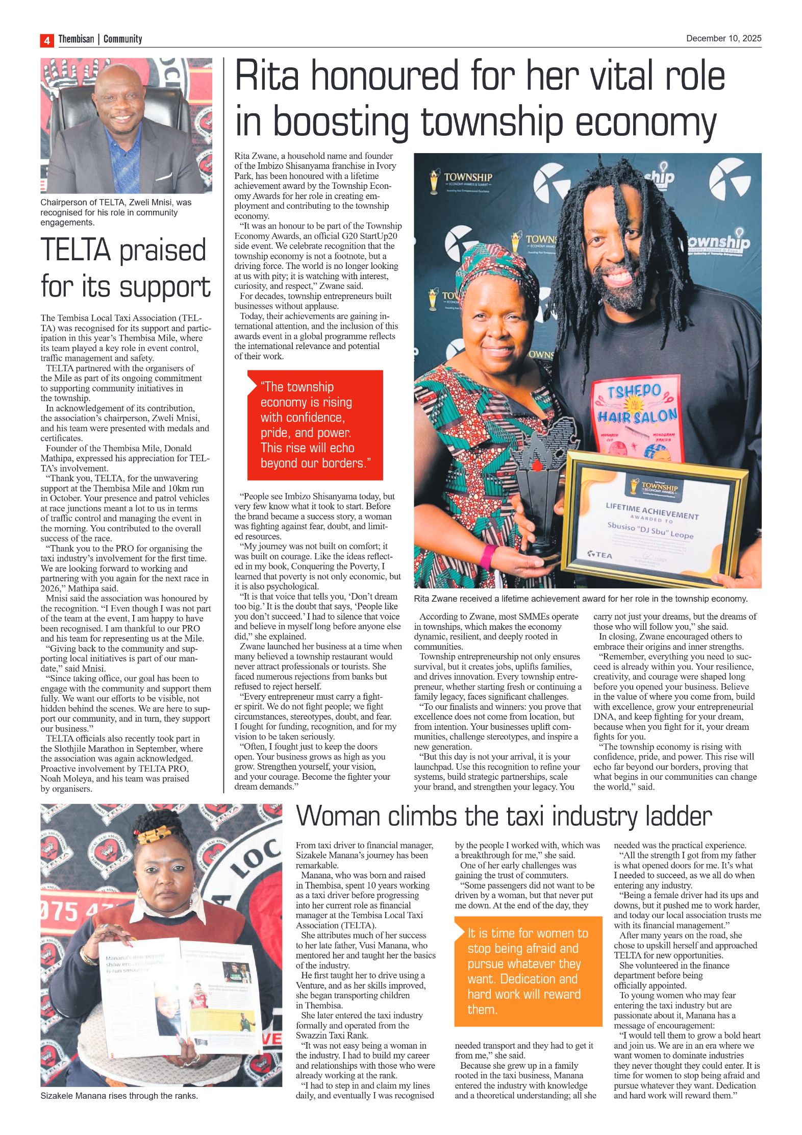 The Tembisan 10 December 2025 page 4