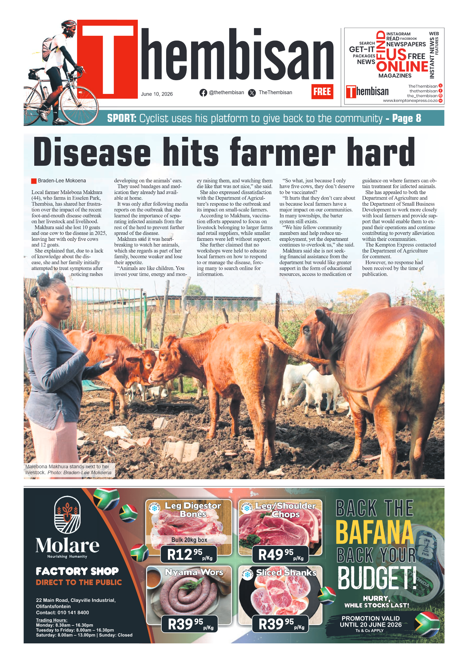 The Tembisan 10 June 2026 page 1