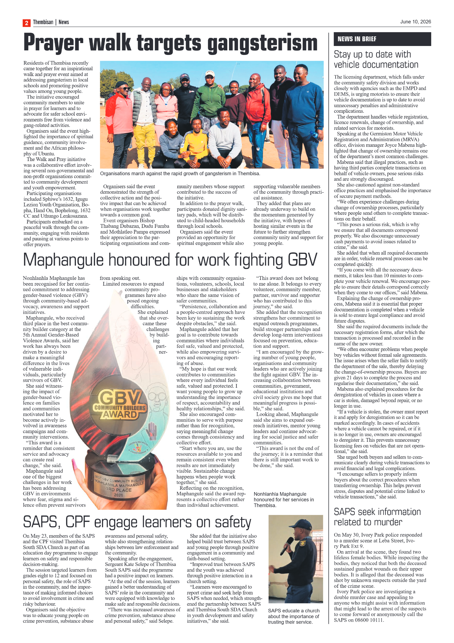 The Tembisan 10 June 2026 page 2