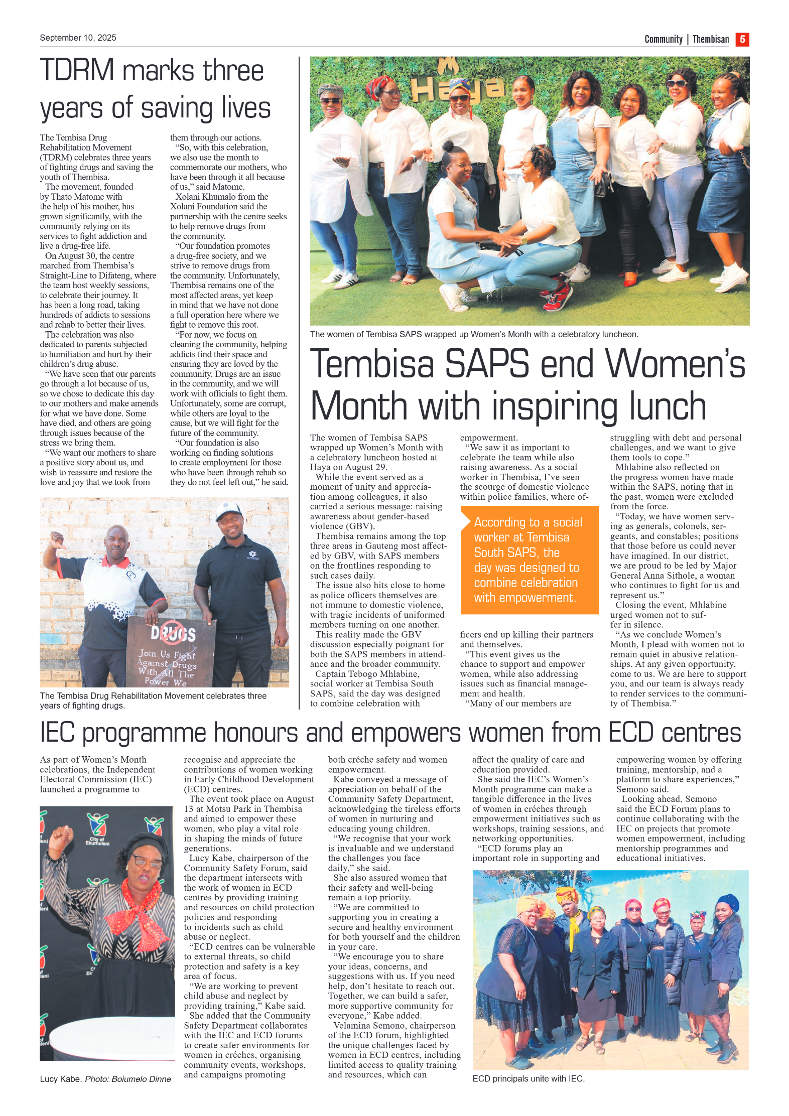 The Tembisan 10 September 2025 page 5