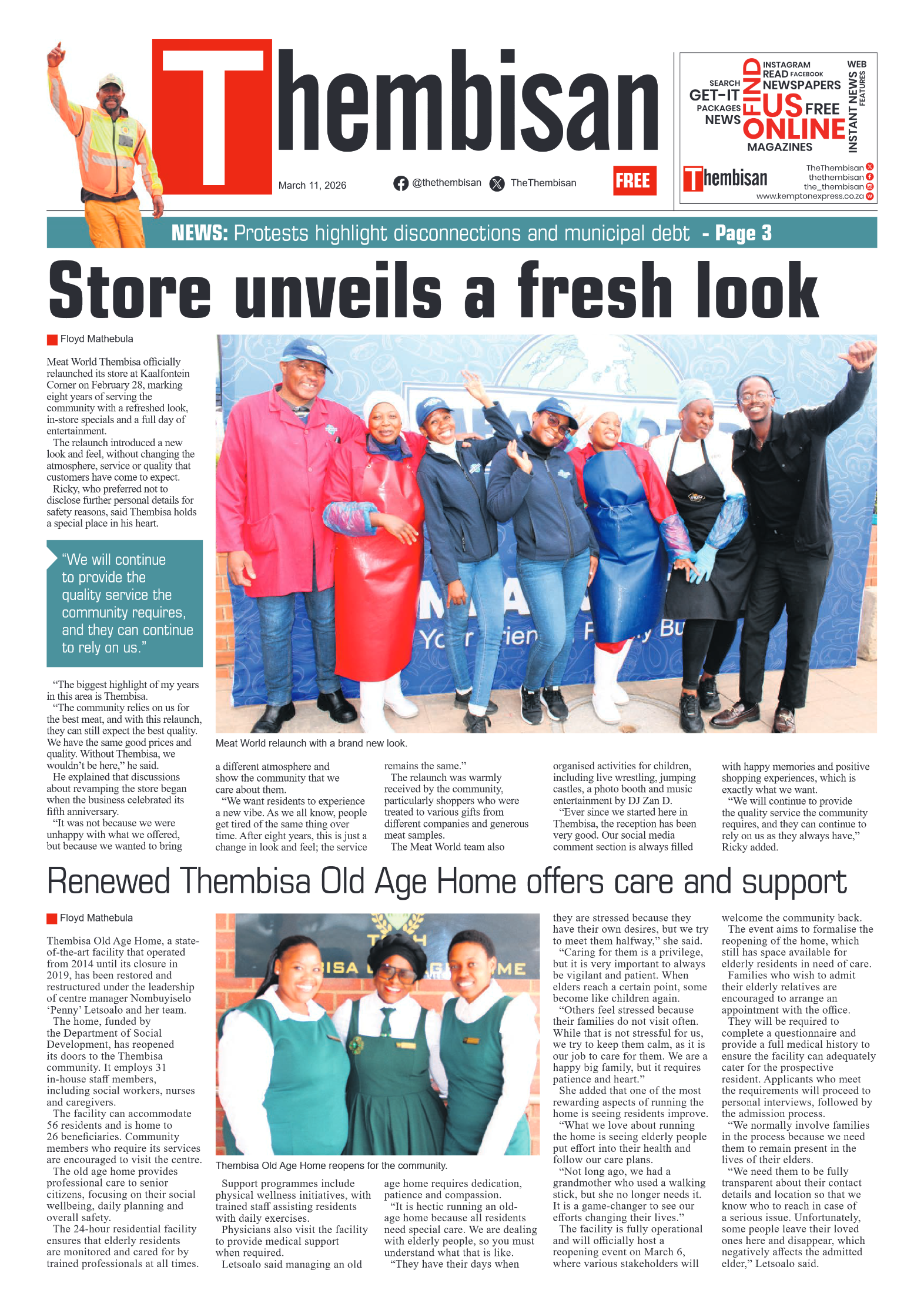 The Tembisan 11 March 2026 page 1