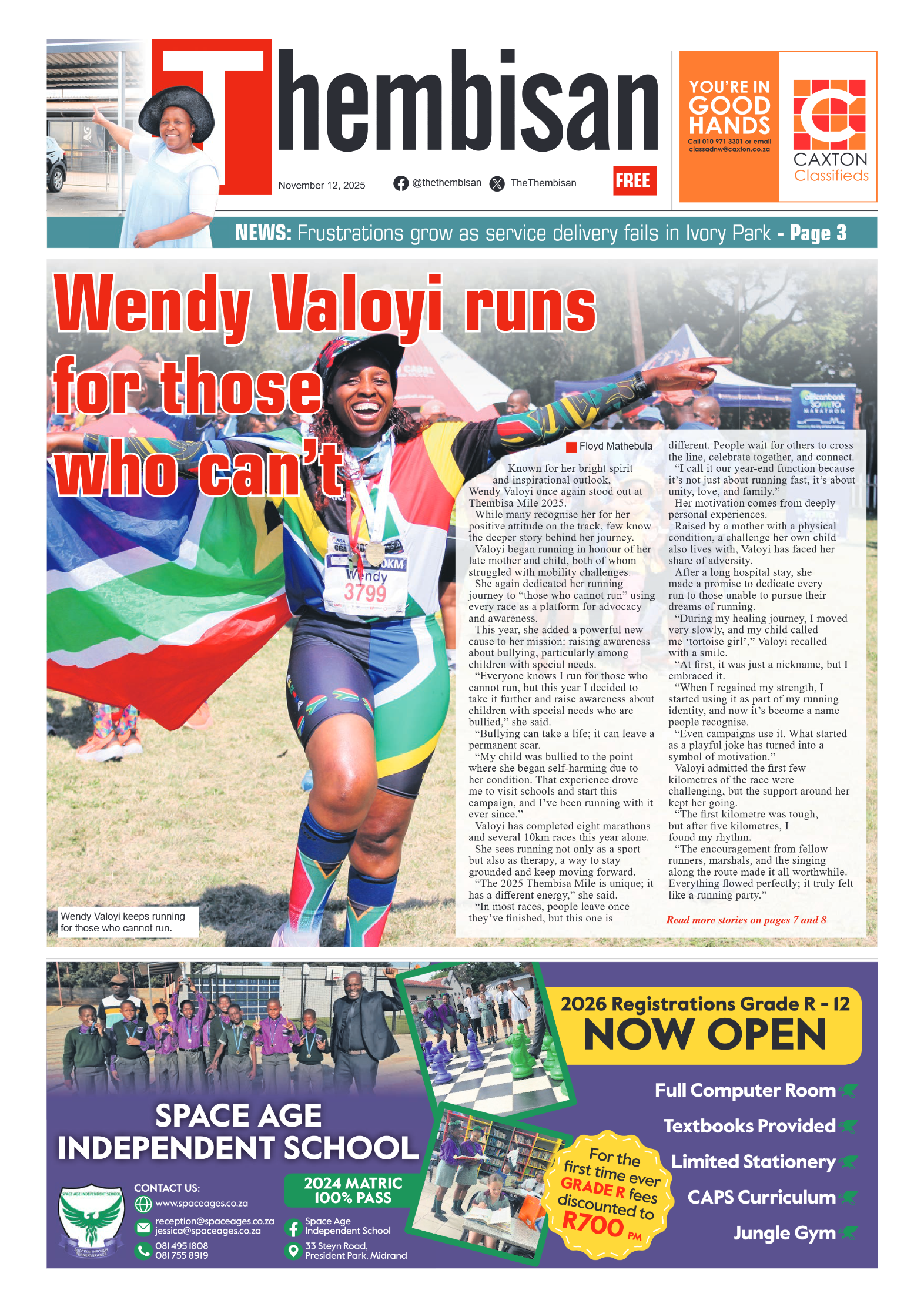 The Tembisan 12 November 2025 page 1