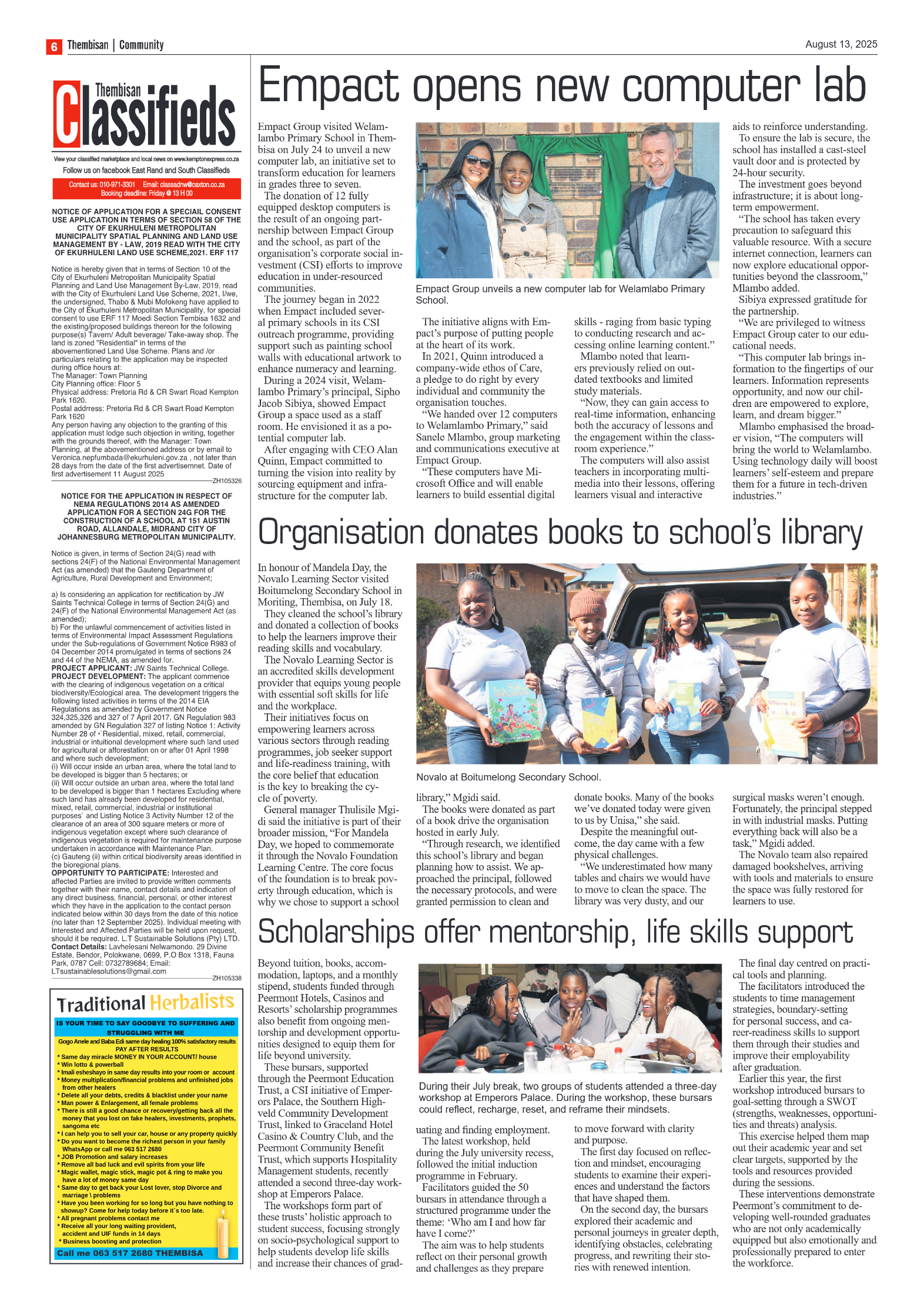 The Tembisan 13 August 2025 page 6