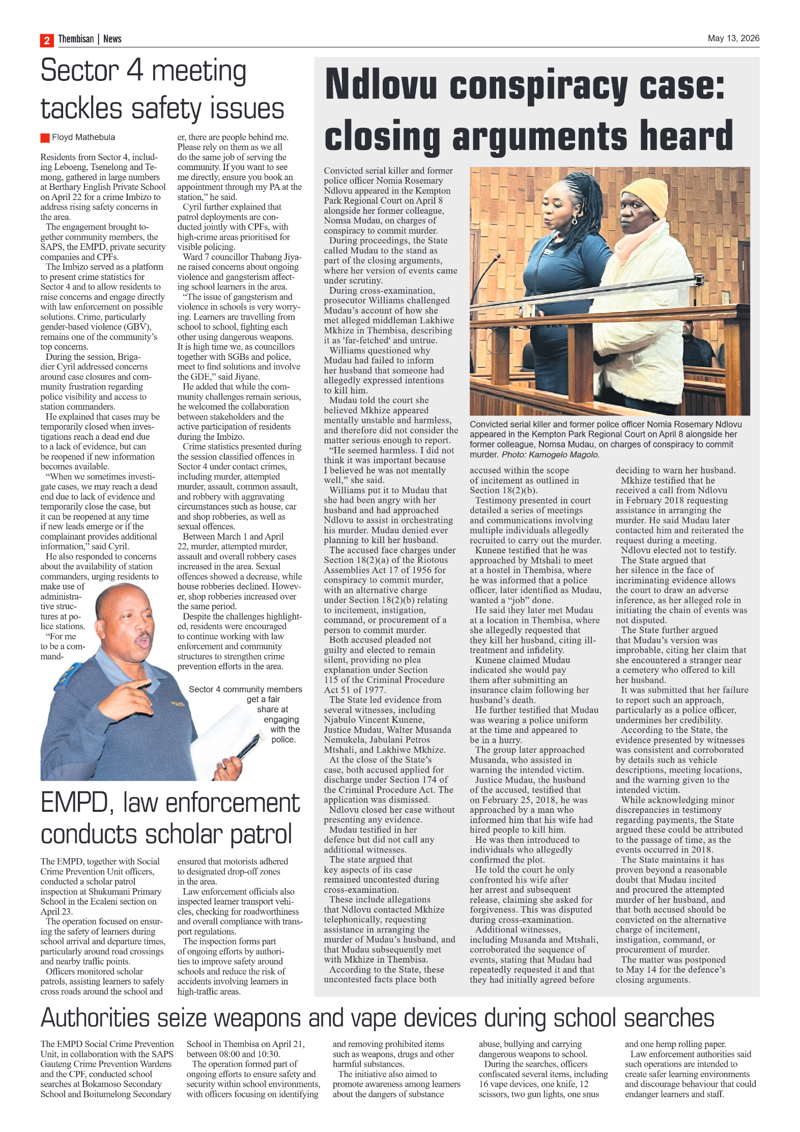 The Tembisan 13 May 2026 page 2