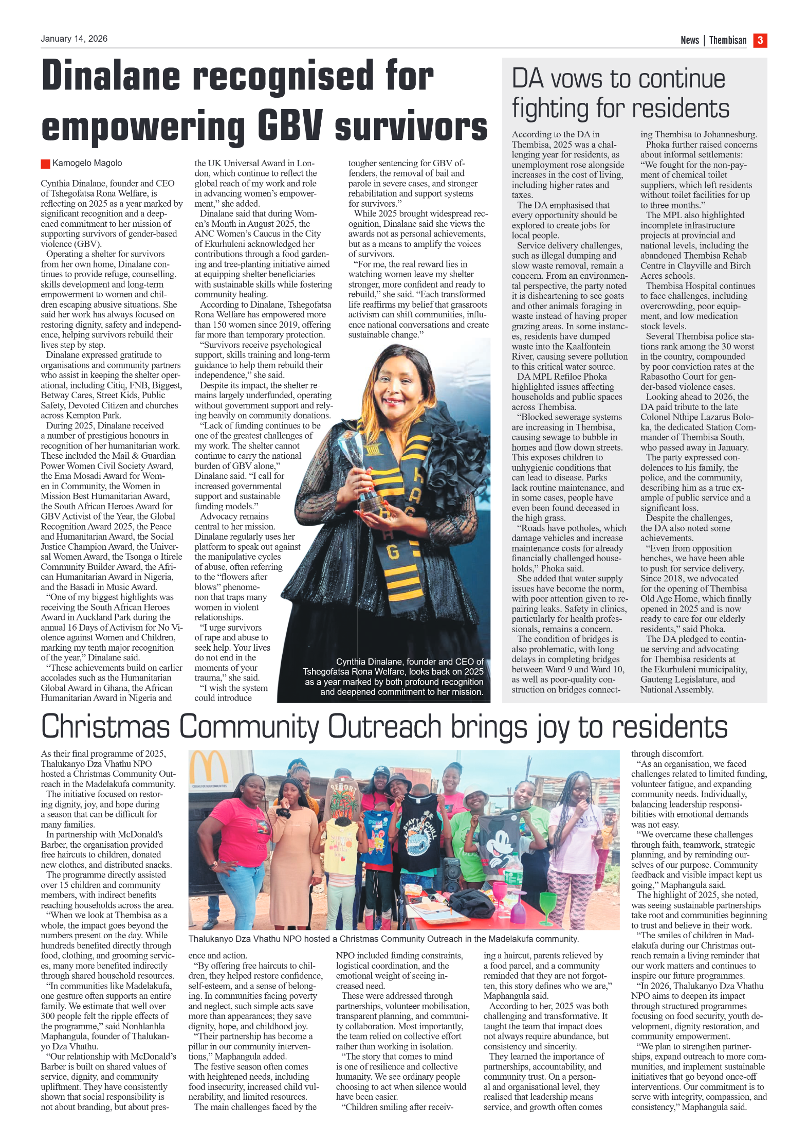 The Tembisan 14 January 2026 page 3