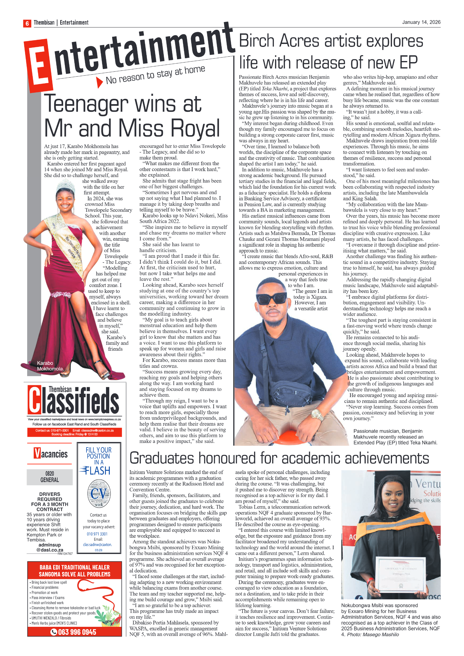 The Tembisan 14 January 2026 page 6