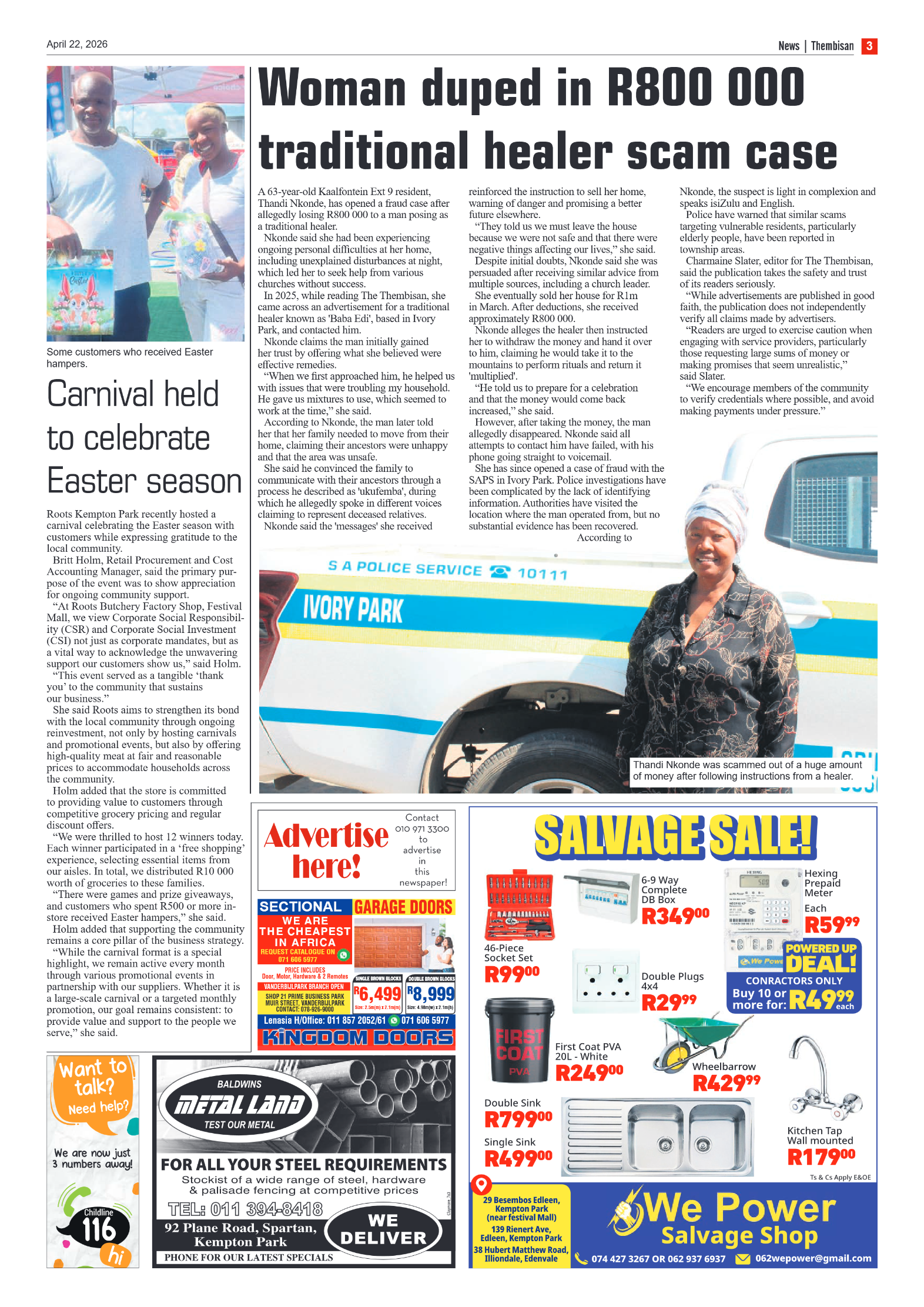 The Tembisan 22 April 2026 page 3