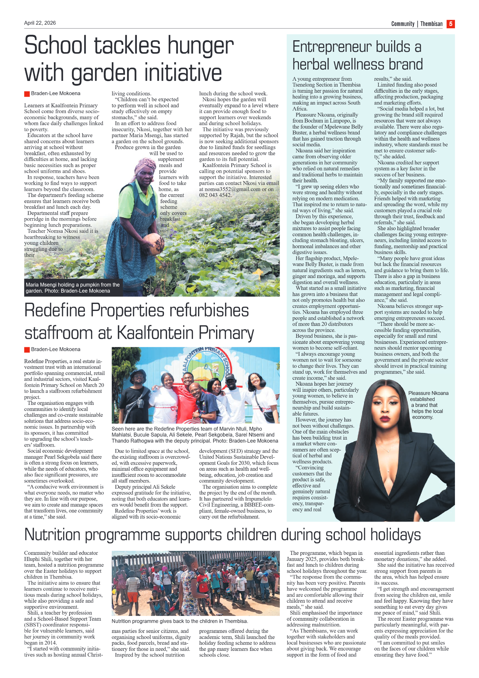 The Tembisan 22 April 2026 page 5