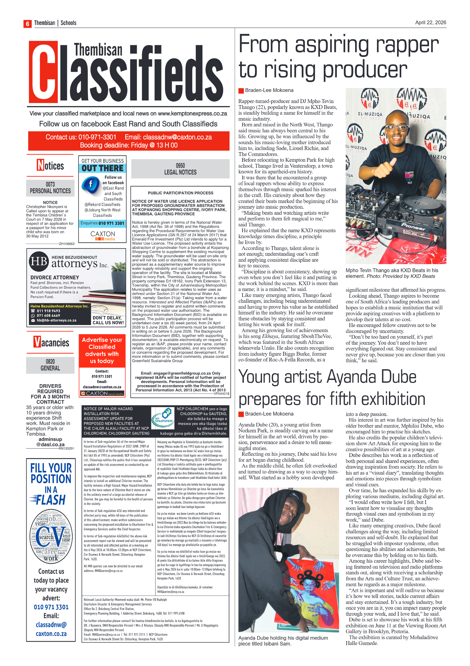 The Tembisan 22 April 2026 page 6