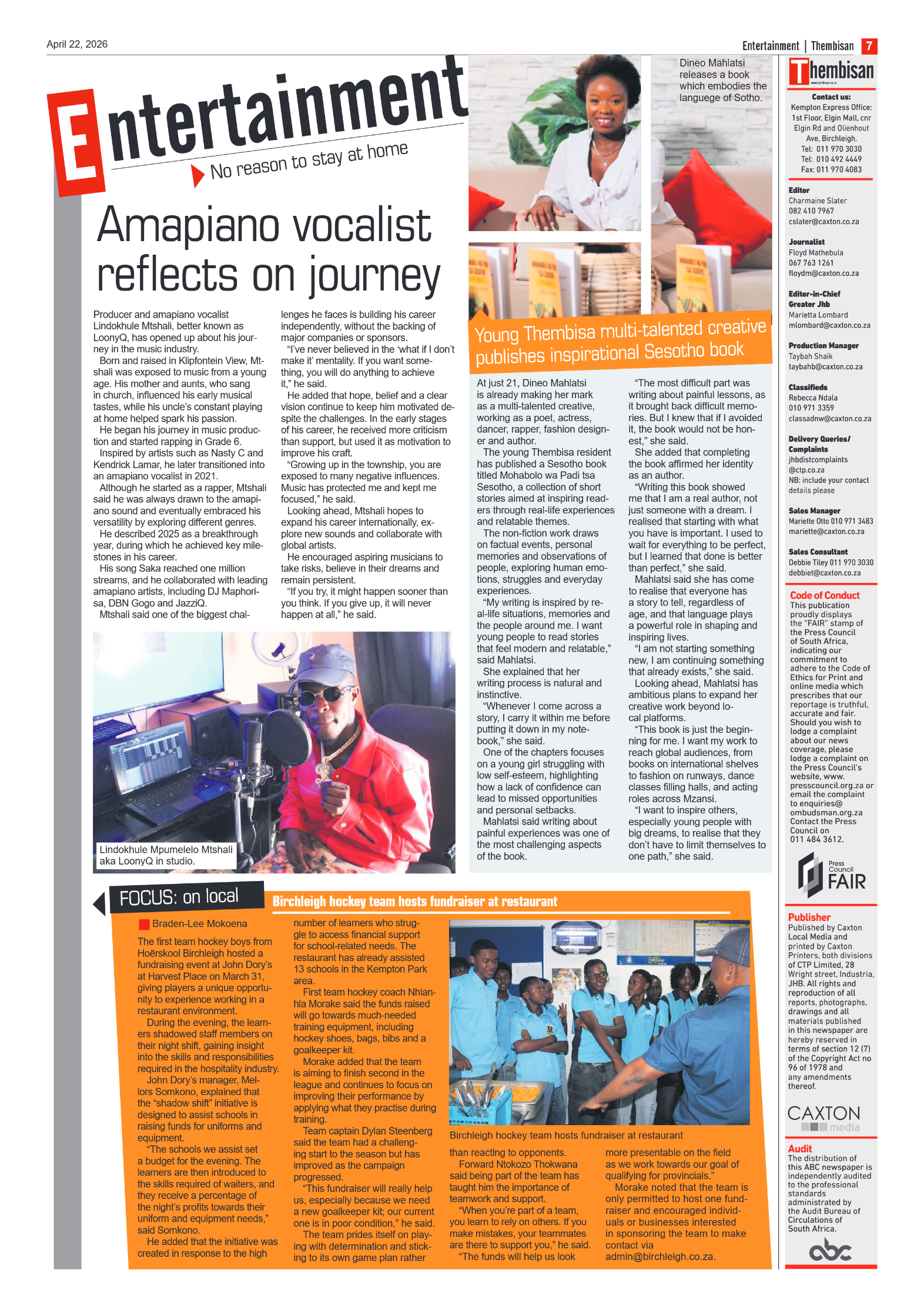 The Tembisan 22 April 2026 page 7