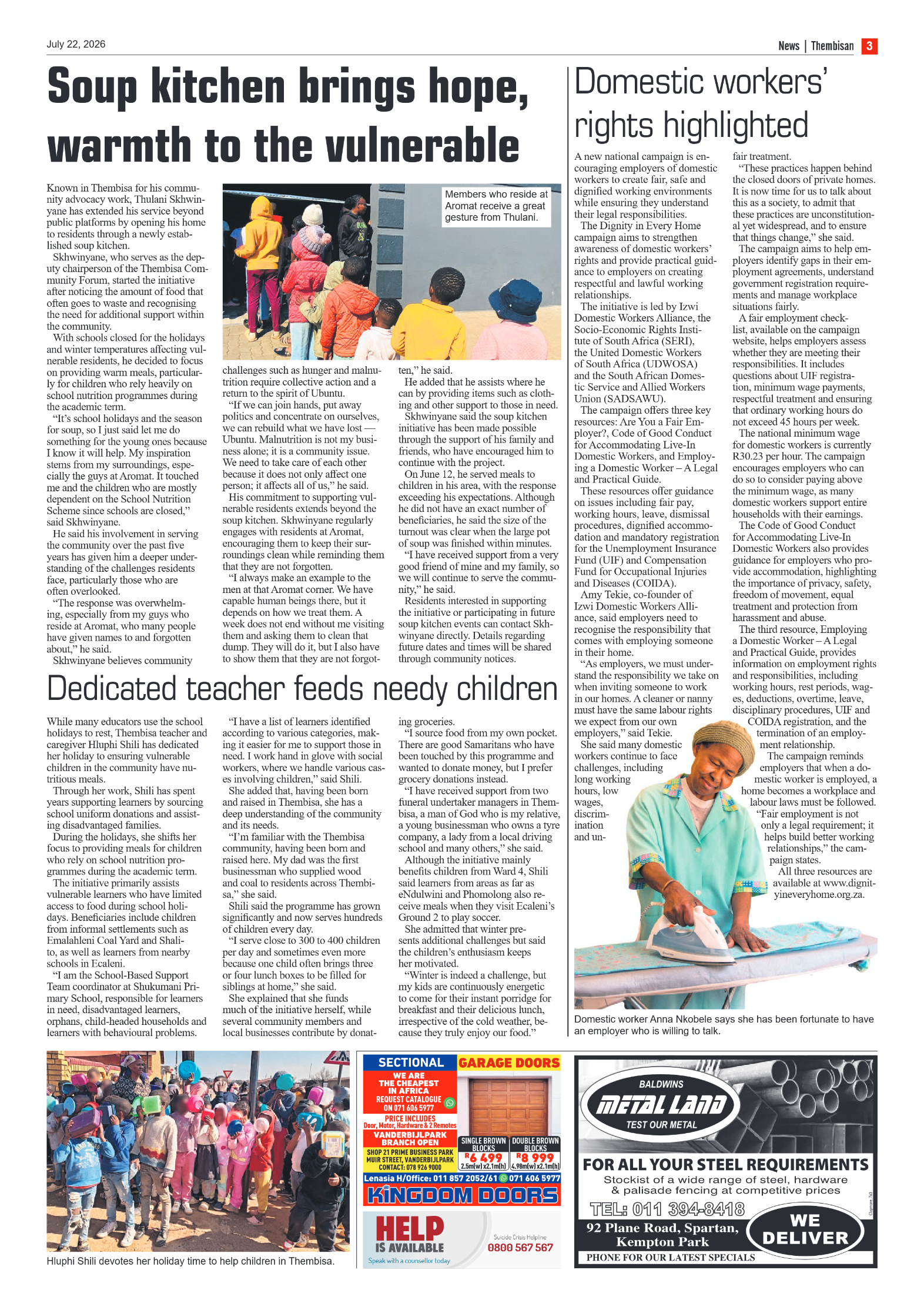 The Tembisan 22 July 2026 page 3