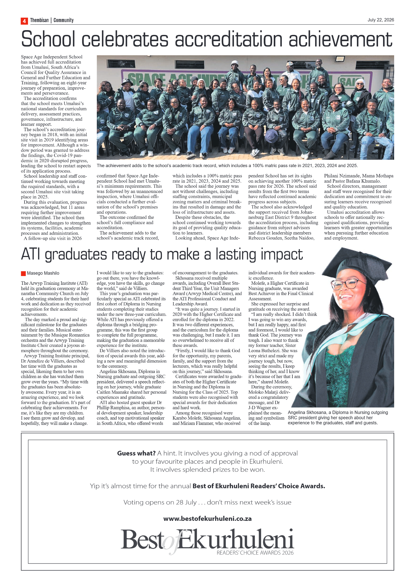 The Tembisan 22 July 2026 page 4