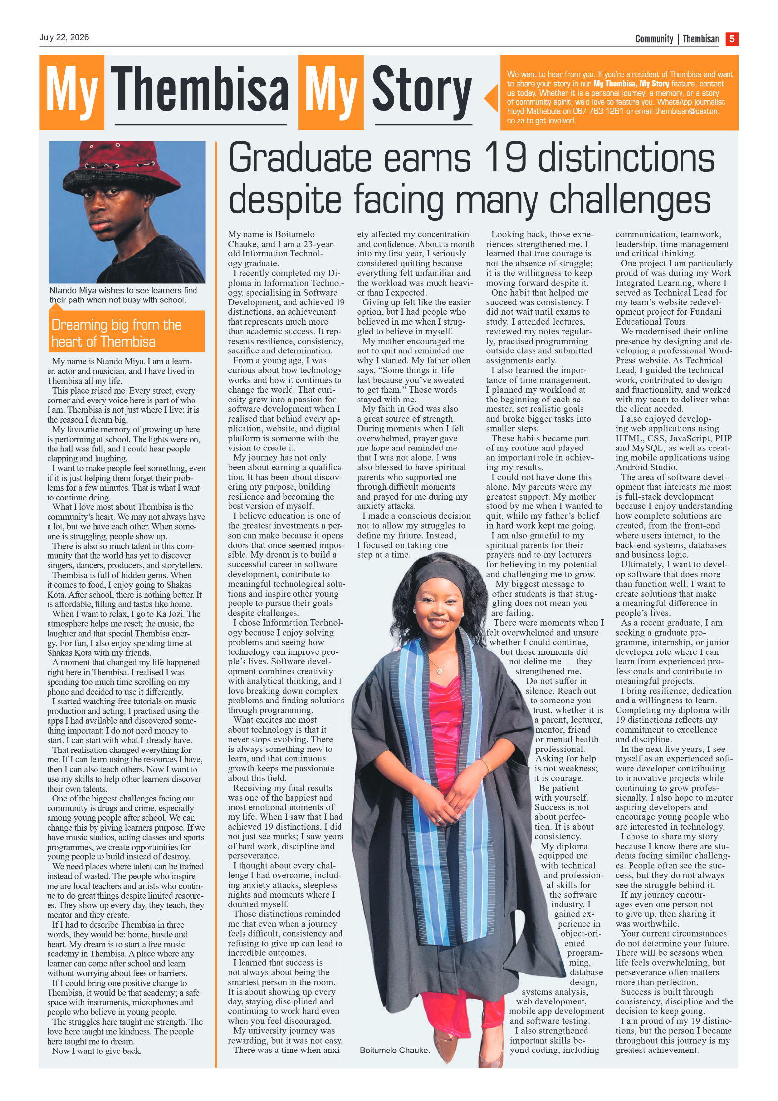 The Tembisan 22 July 2026 page 5