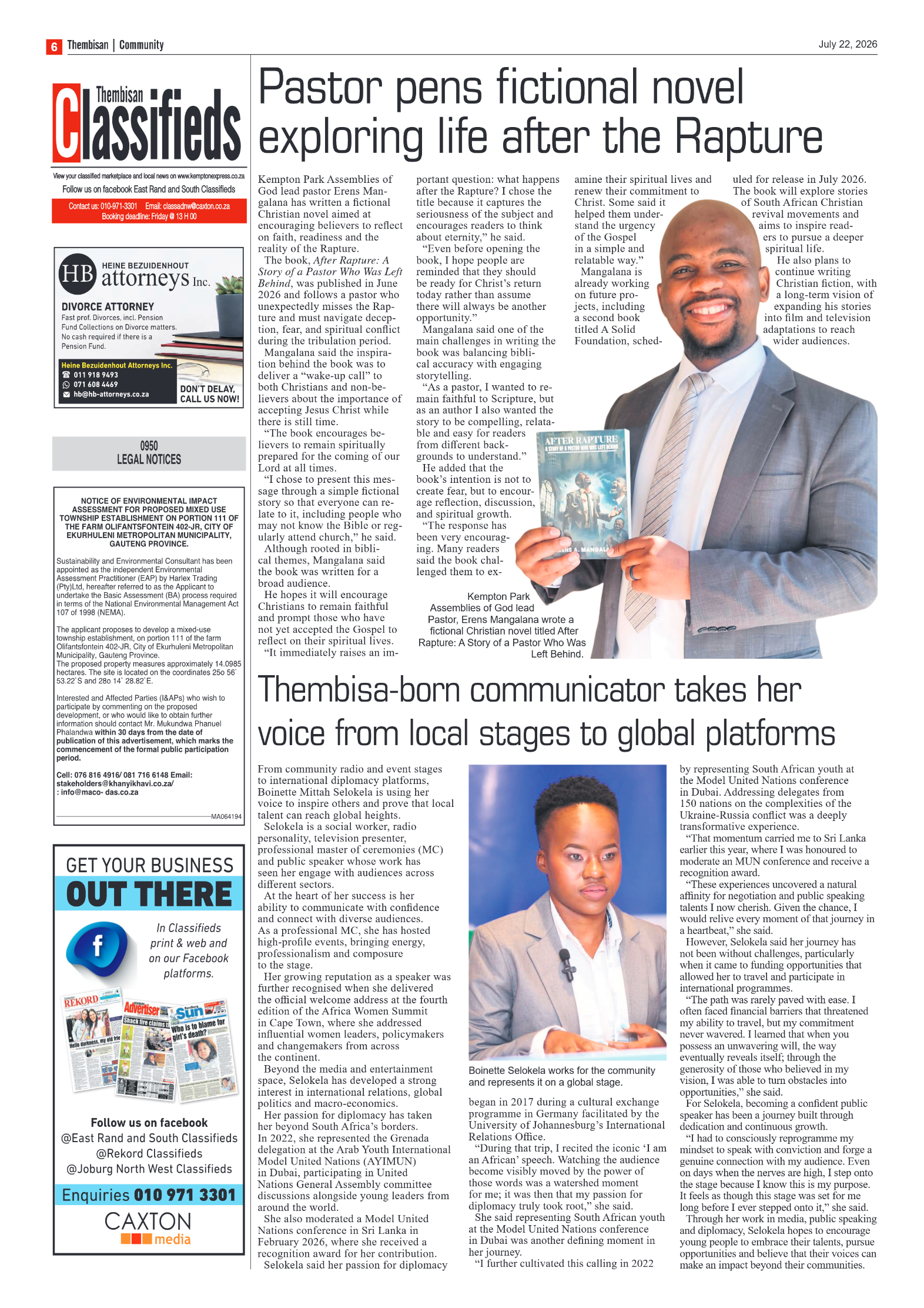 The Tembisan 22 July 2026 page 6