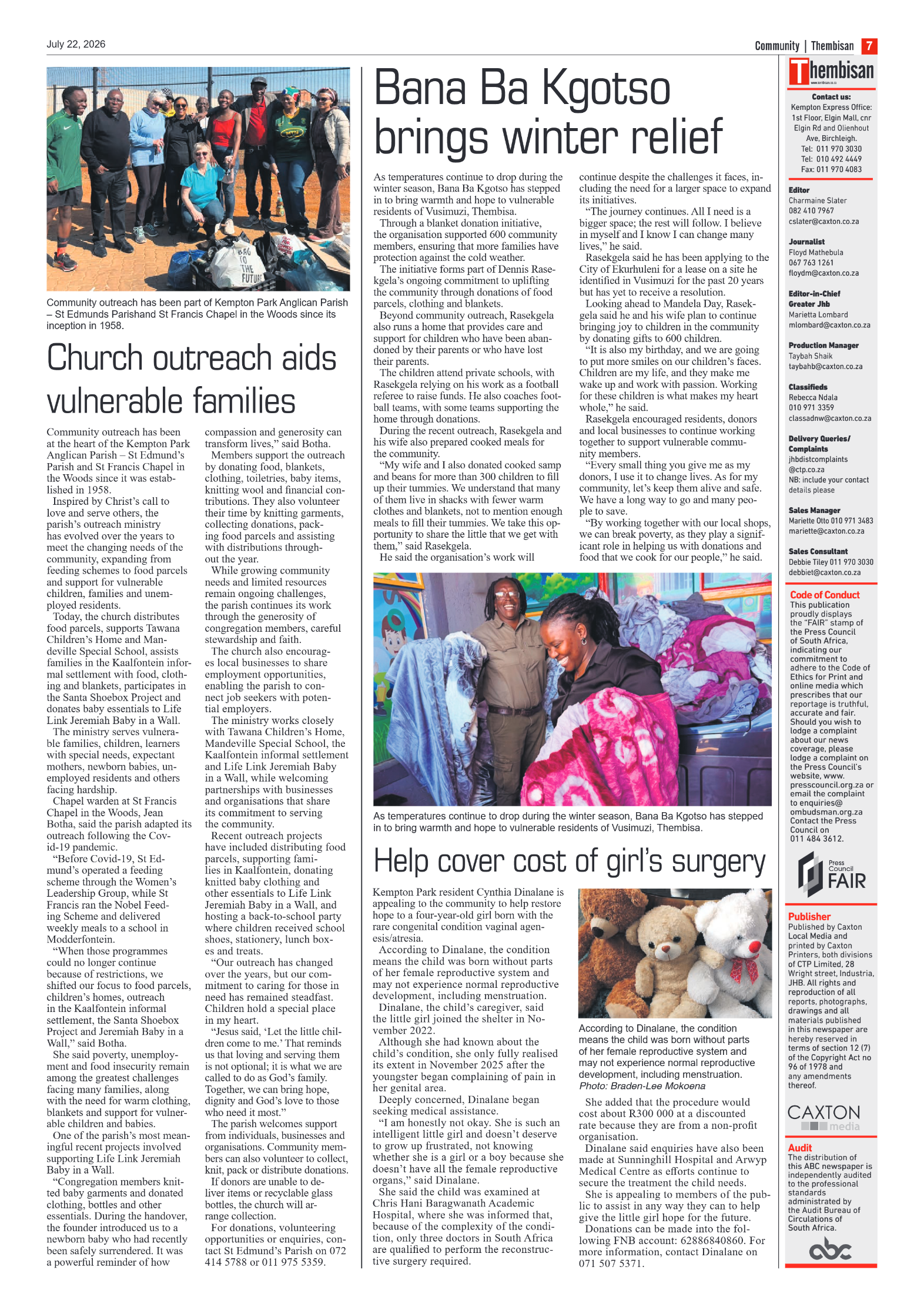 The Tembisan 22 July 2026 page 7