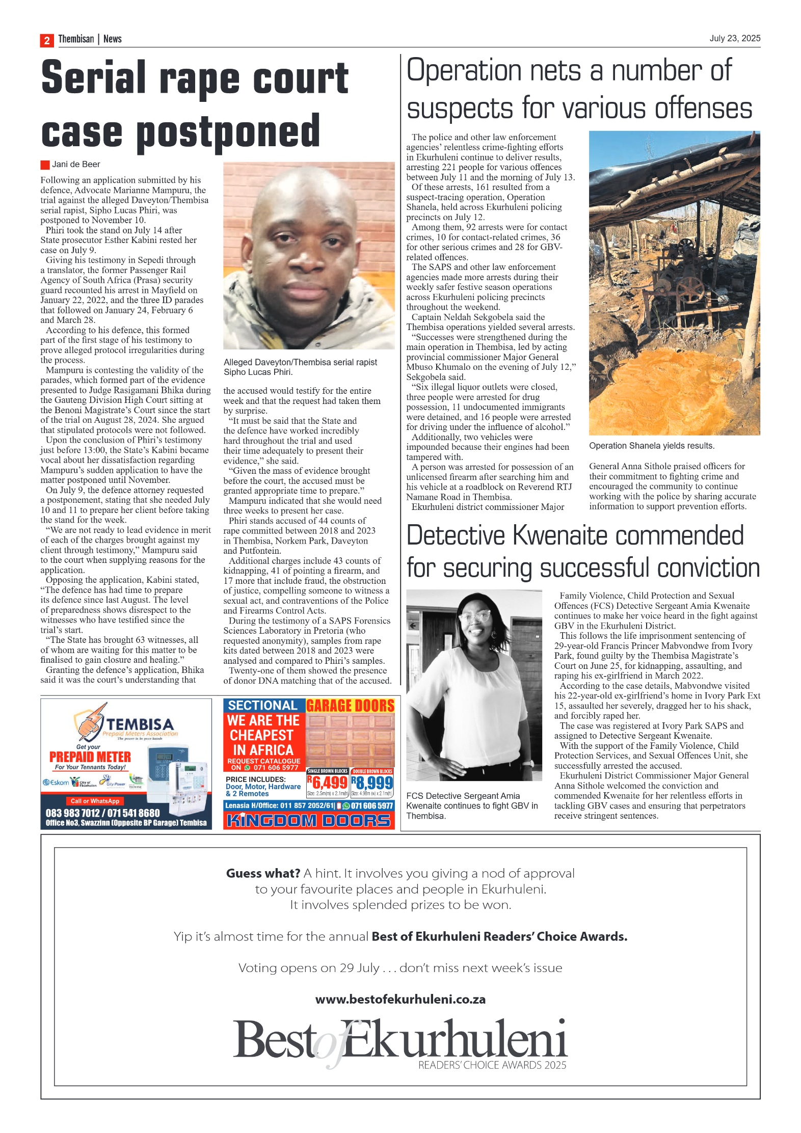 The Tembisan 23 July 2025 page 2