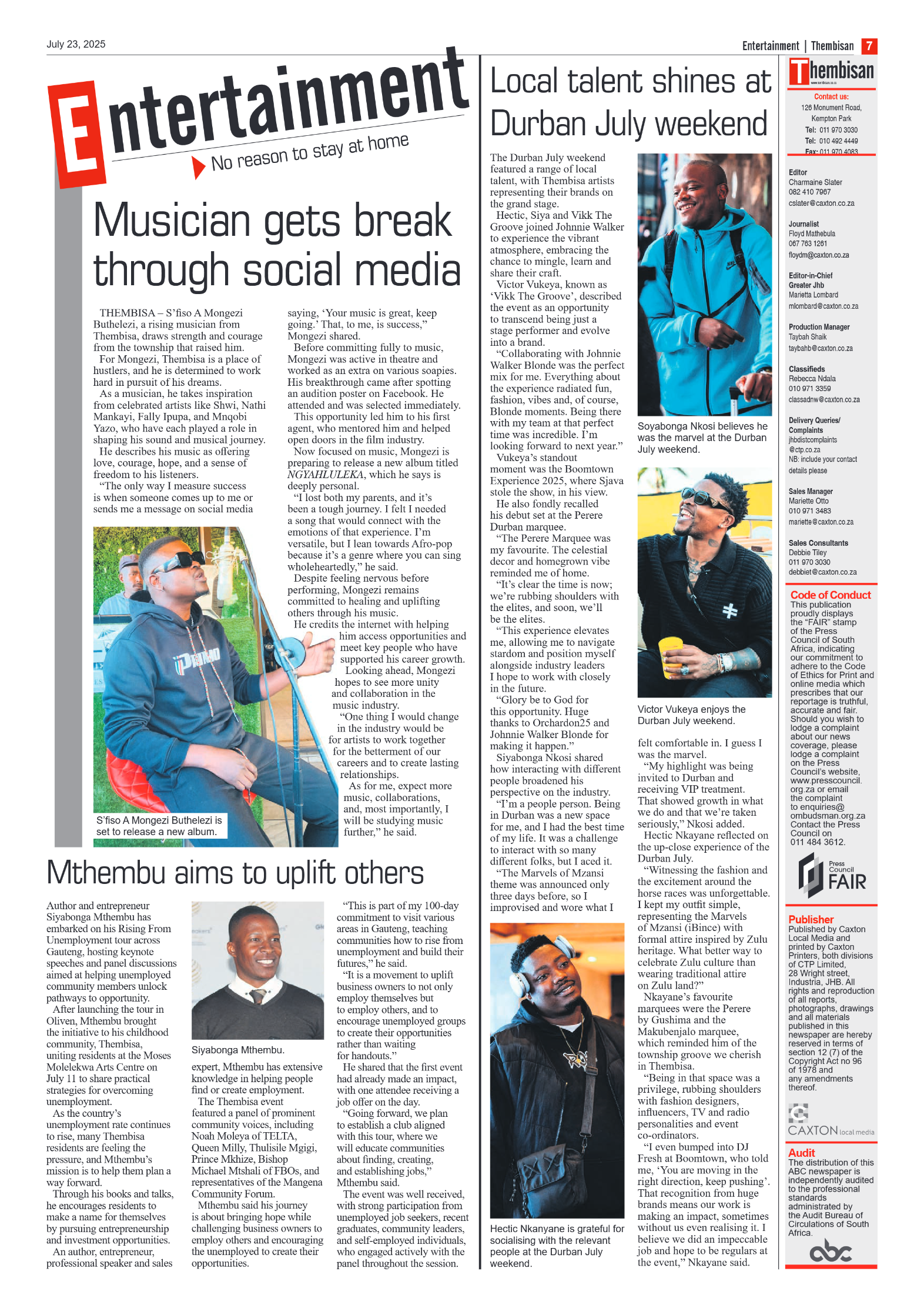 The Tembisan 23 July 2025 page 7