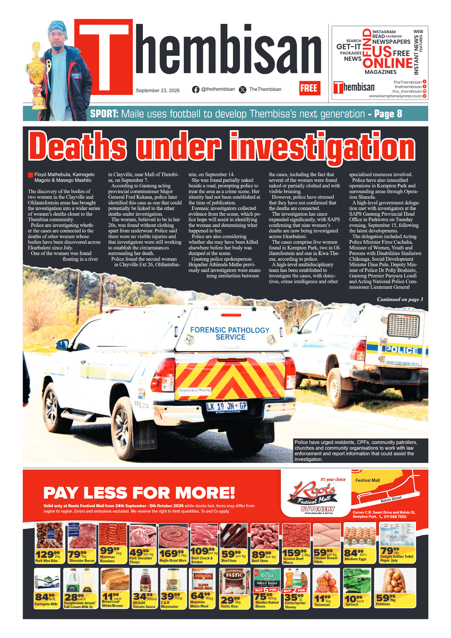 The Tembisan 23 September 2026 page 1
