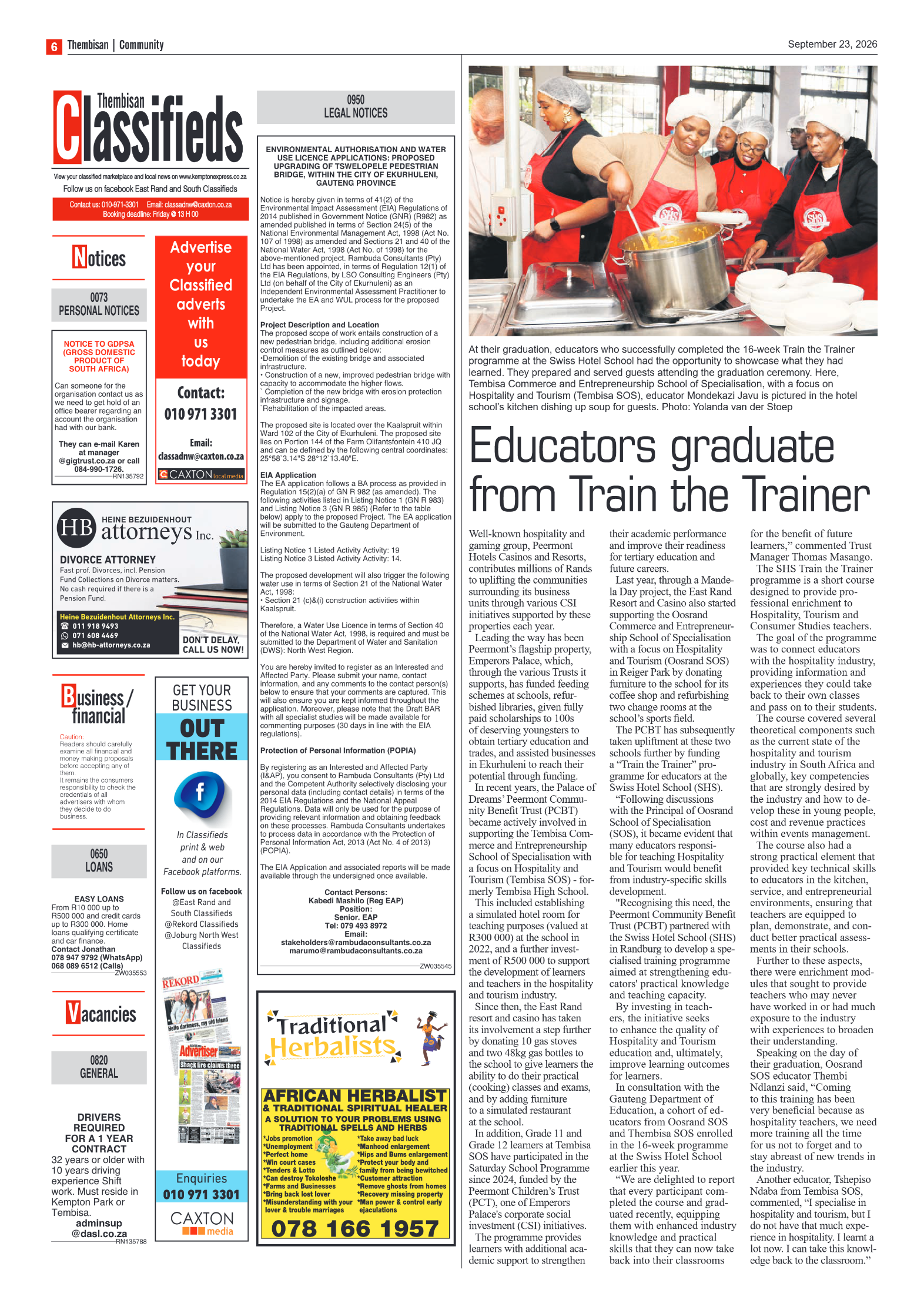 The Tembisan 23 September 2026 page 6