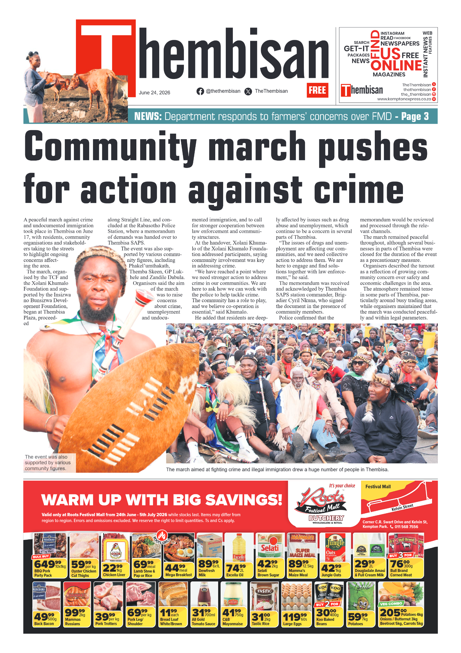 The Tembisan 24 June 2026 page 1