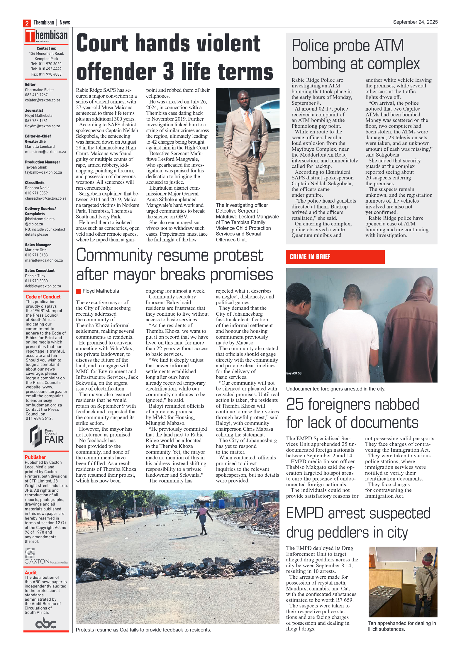 The Tembisan 24 September 2025 page 2