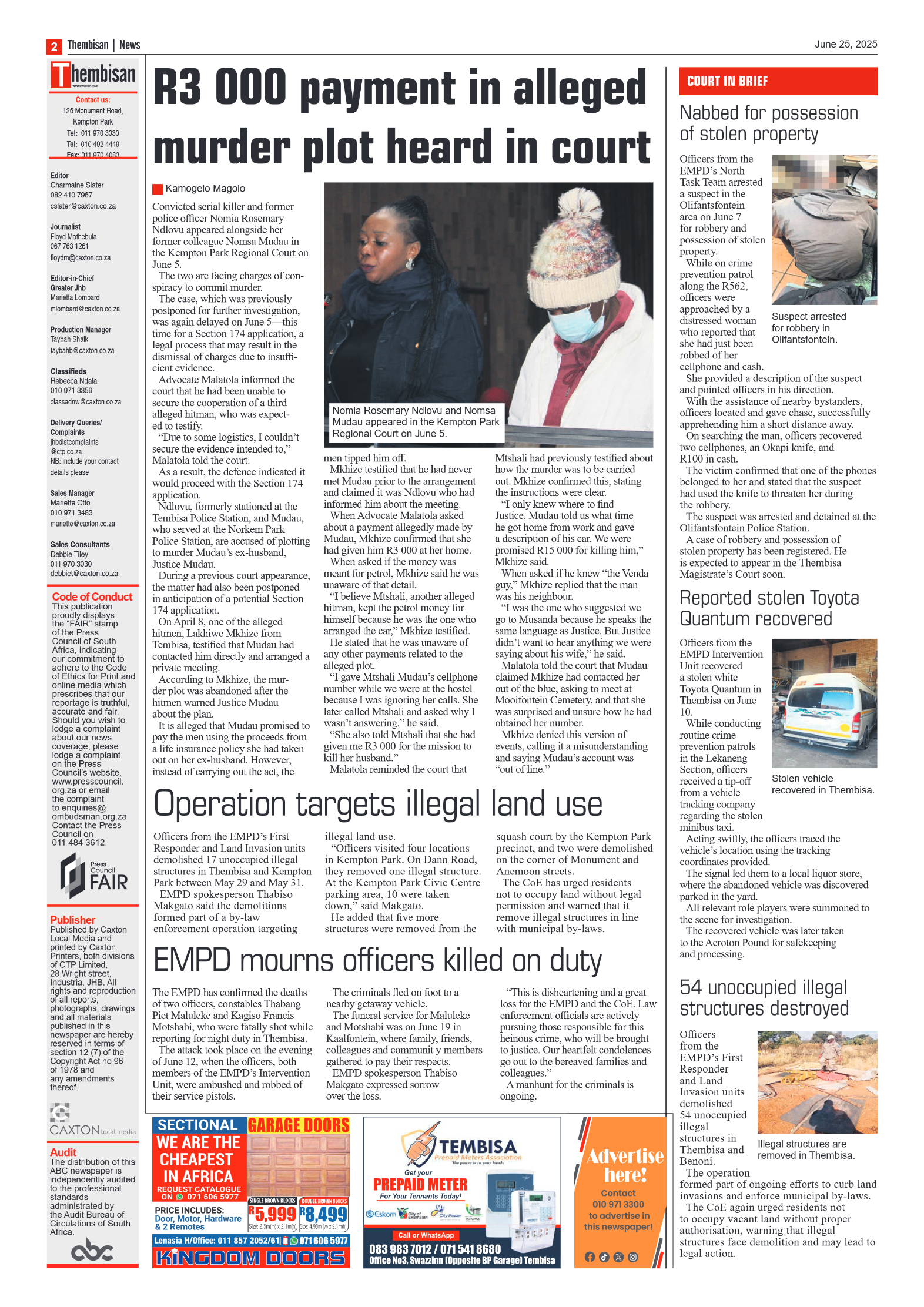 The Tembisan 25 June 2025 page 2