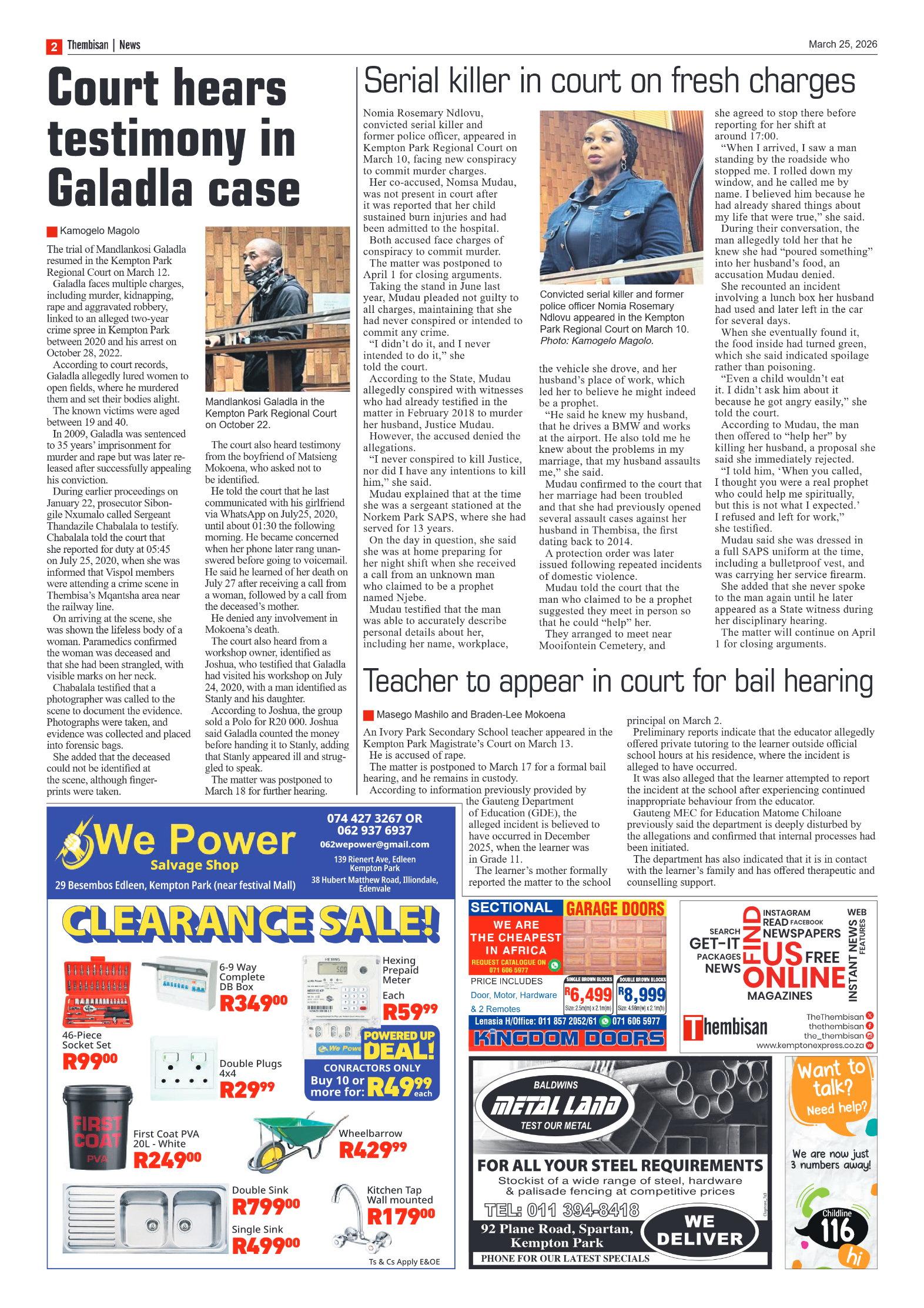 The Tembisan 25 March 2026 page 2