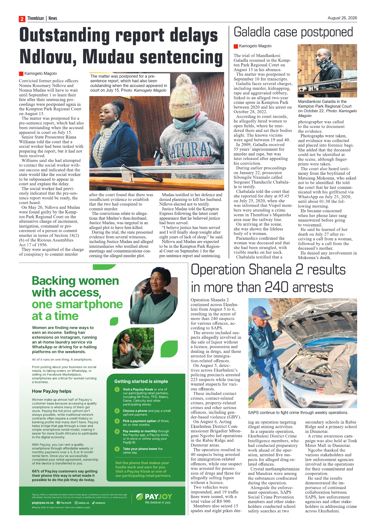The Tembisan 26 August 2026 page 2