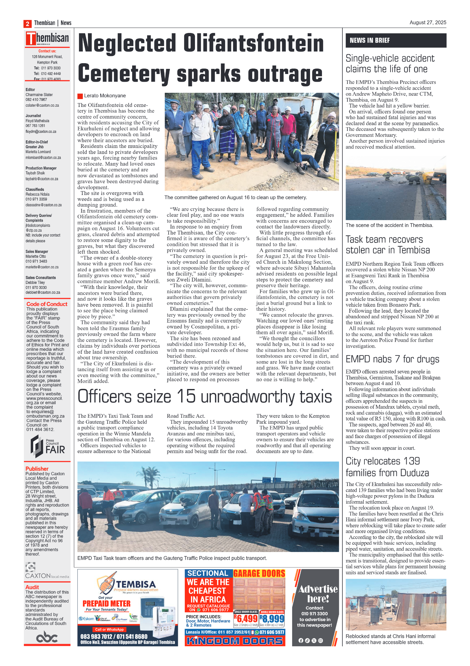 The Tembisan 27 August 2025 page 2