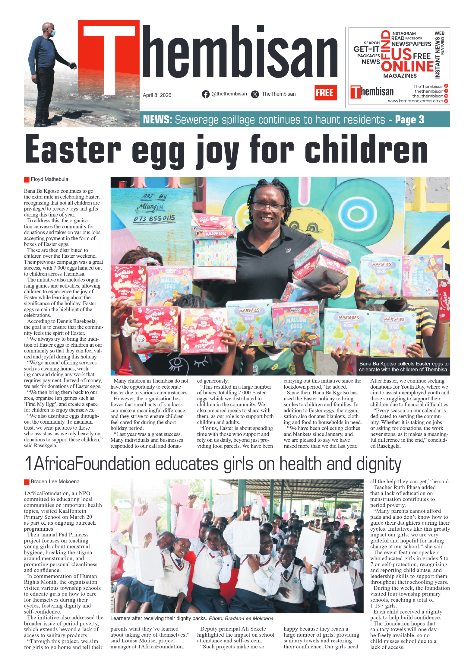 The Tembisan 8 April 2026 page 1