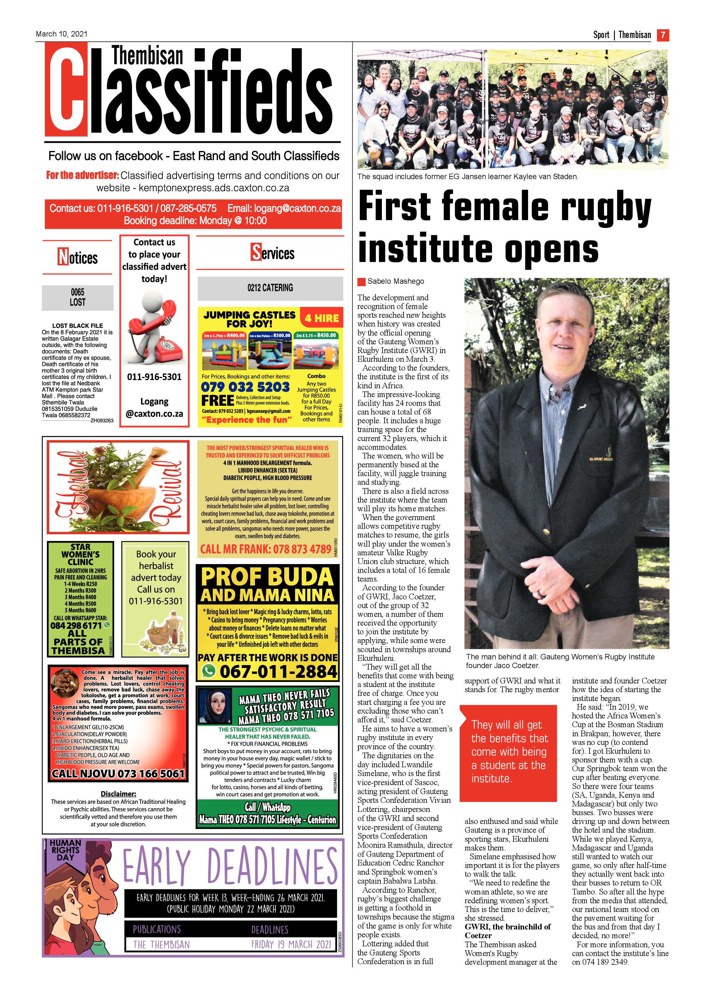The Thembisan 10 March 2021 page 7