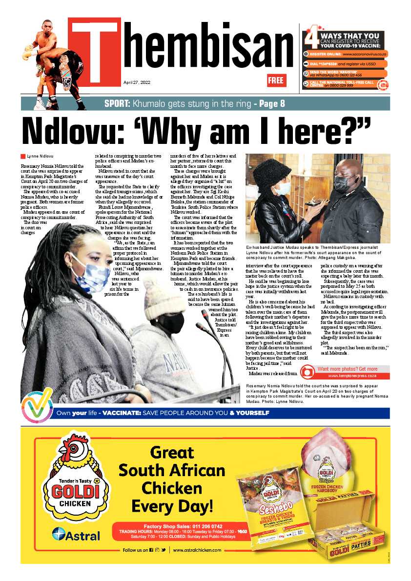 The Thembisan 27 April 2022 page 1