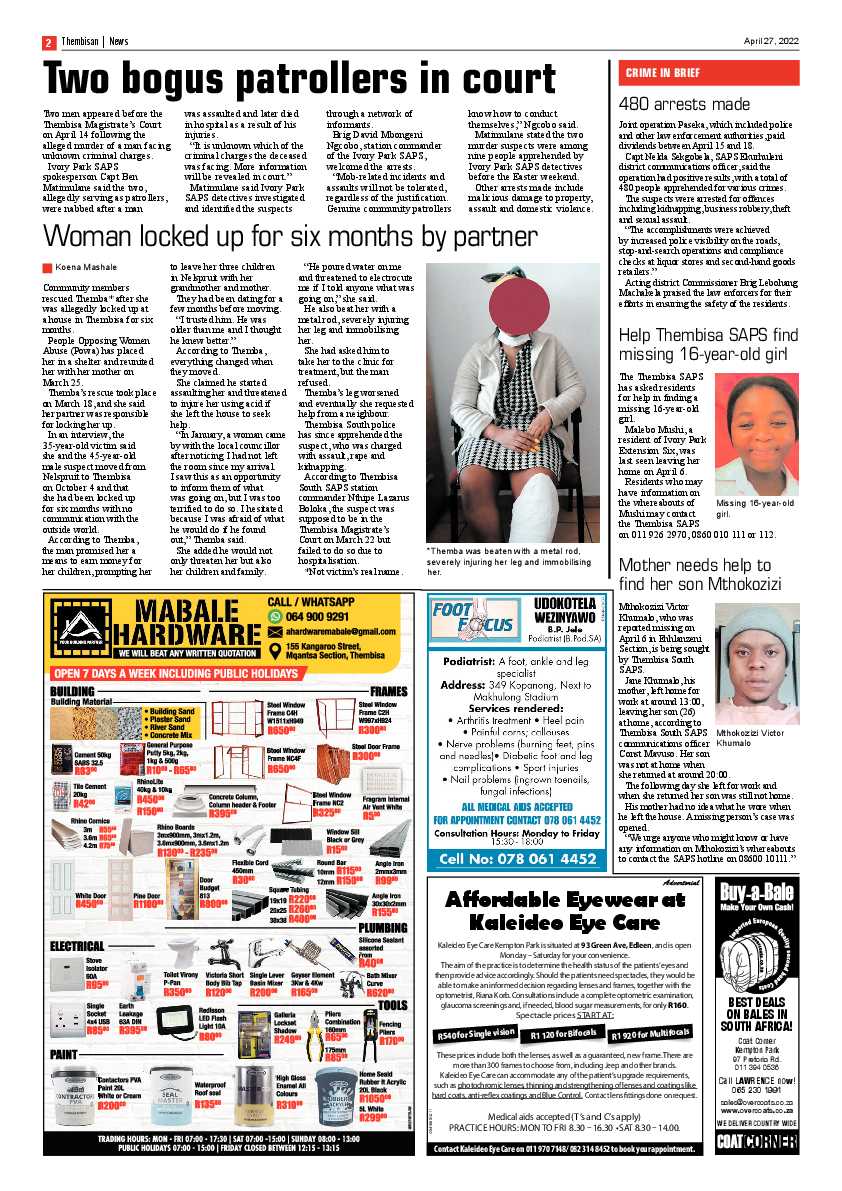 The Thembisan 27 April 2022 page 2